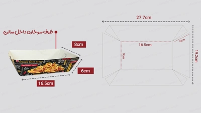 قالب و الگوی طراحی ظرف سوخاری داخل سالن و سایز واقعی